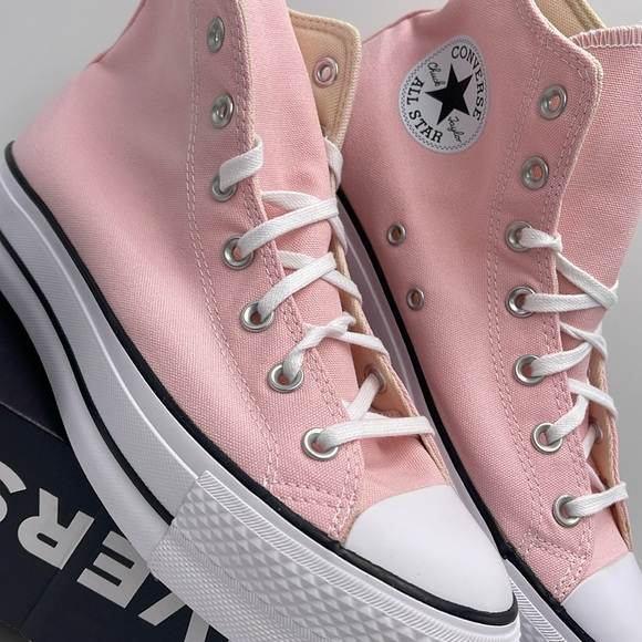 Converse WMNS CTAS LIFT HI DONUT GLAZE/WHITE/BLACK A06507F Platforms Sneakers - Picture 6 of 16